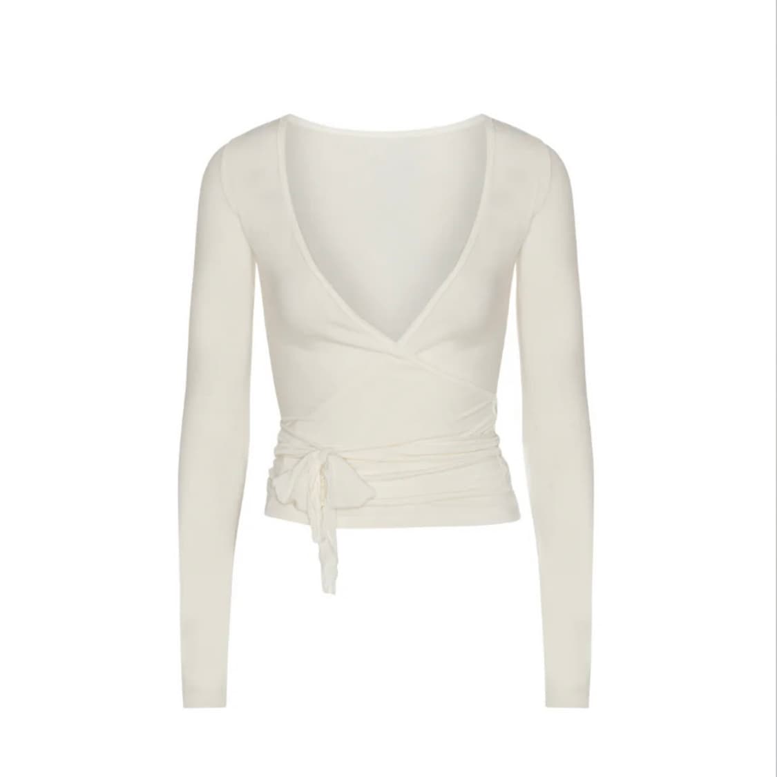 exercere ballet wrap blouse white s+m 상품이미지1