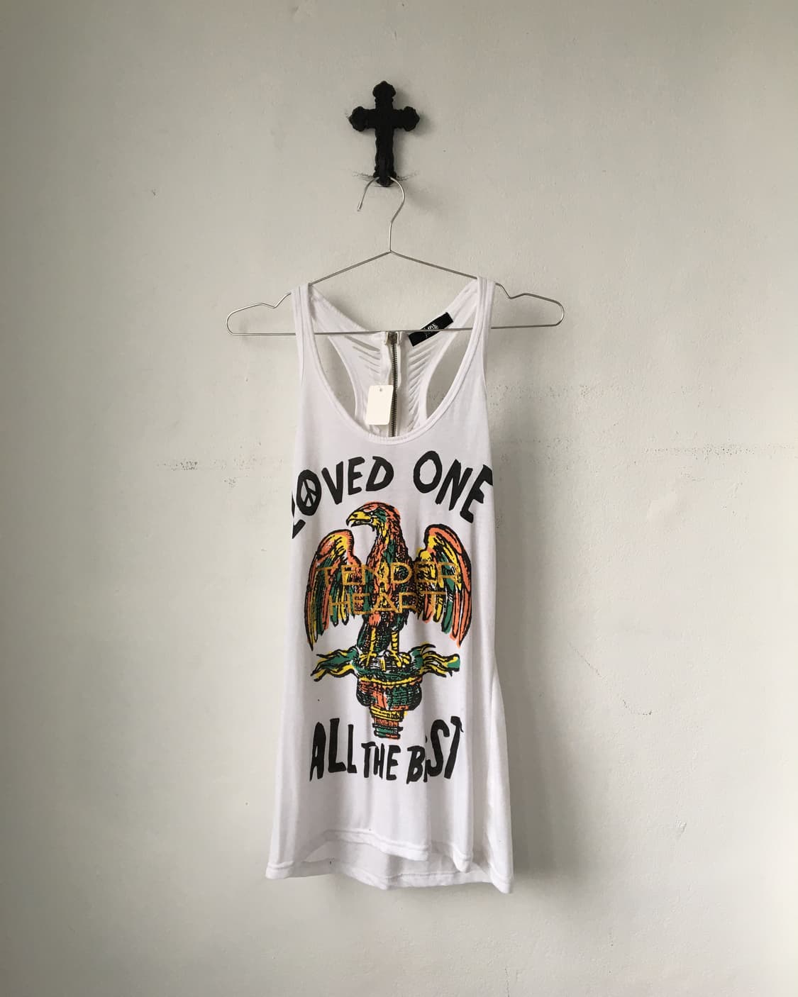 Back cut off point printing sleeveless 상품이미지1