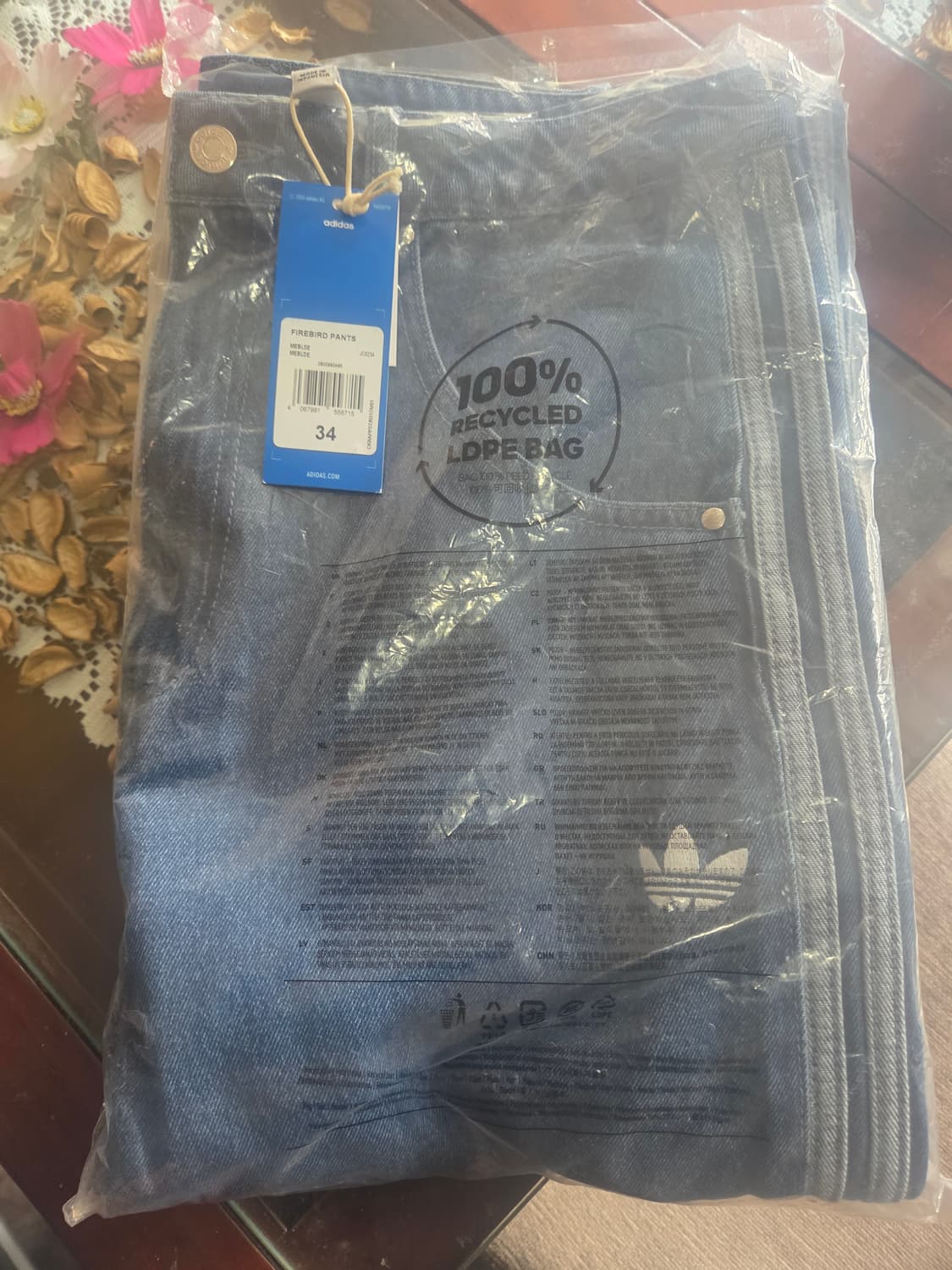 아디다스 삼선 파이어버드 데님 팬츠 34 상품이미지5