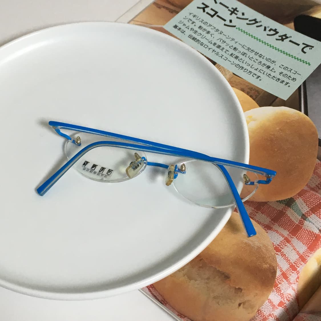 [1color] 데드스탁 빈티지 블루 림리스 무테 안경 상품이미지2