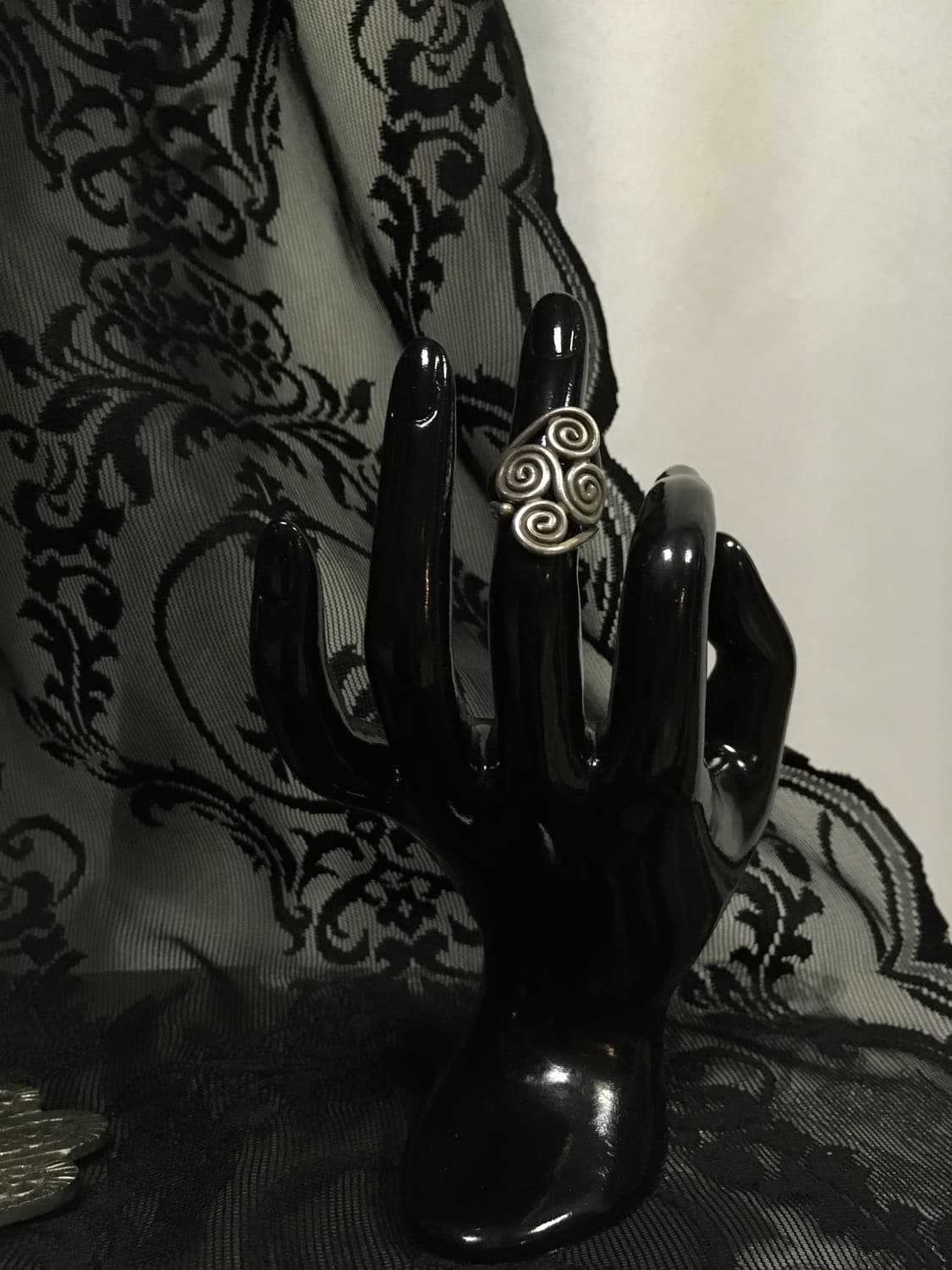 Vintage 엔칸토 카렌족 소용돌이 오리엔탈 오픈링 반지 실버925 상품이미지1