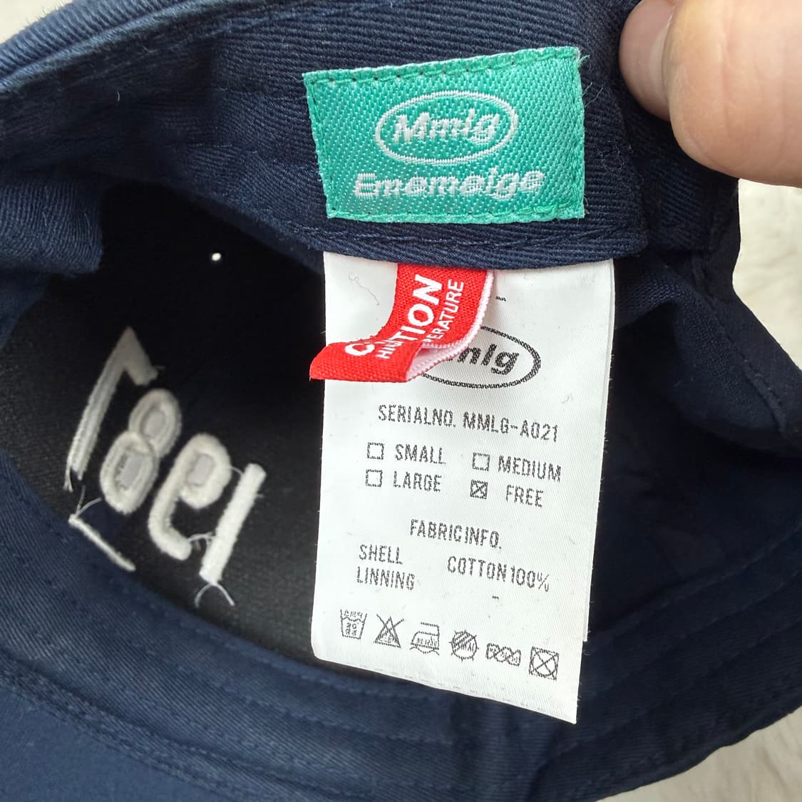 F) Mmlg 자수로고 볼캡 네이비 상품이미지4