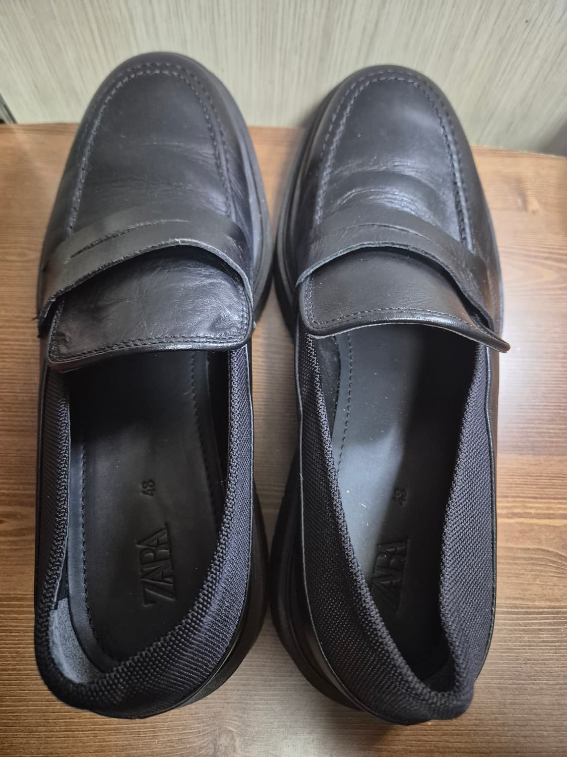 자라 남성 블랙 통굽 로퍼 43 상품이미지4