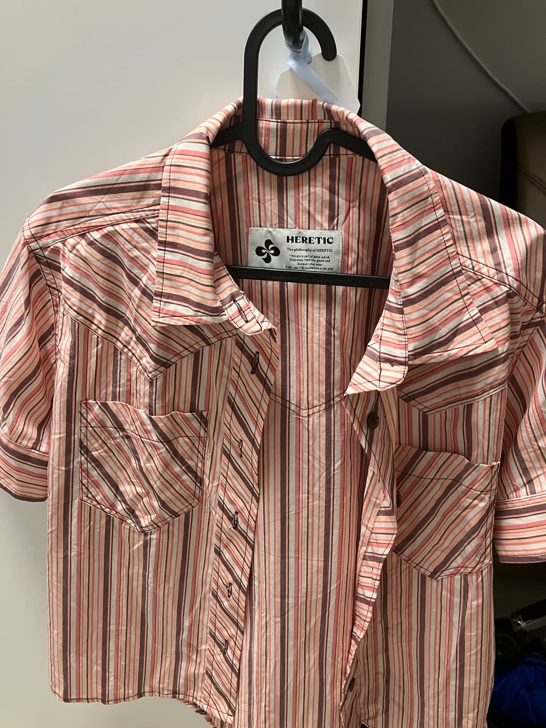 헤레틱 WESTERN STRIPE SHORT SLEEVE SHIRT 상품이미지4