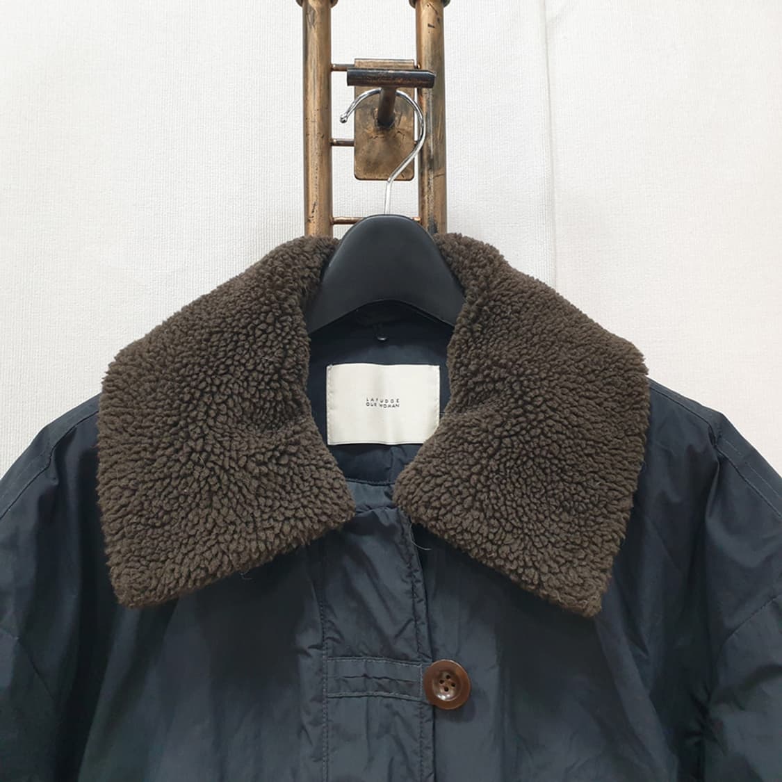 라퍼지 포 우먼 덕다운 셔링 카라 롱 패딩 자켓 M 상품이미지3