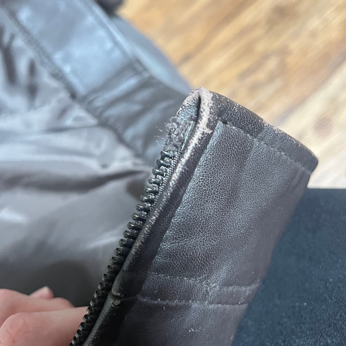 Get used 하이넥 양가죽 레더 자켓 상품이미지3