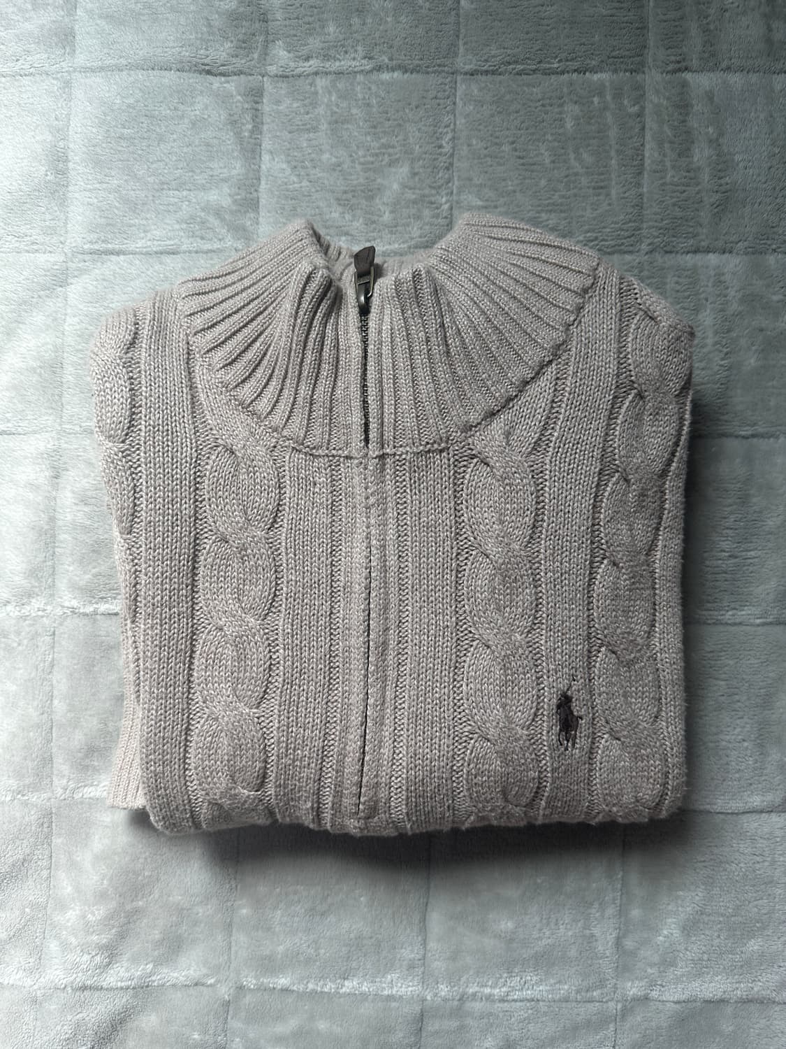 폴로 케이블 니트 코튼 스웨터 상품이미지1