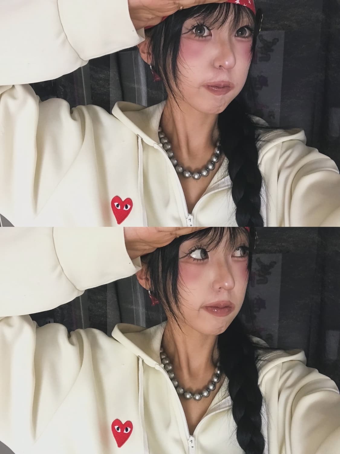 꼼데가르송 레드와펜 져지 후드집업 상품이미지7