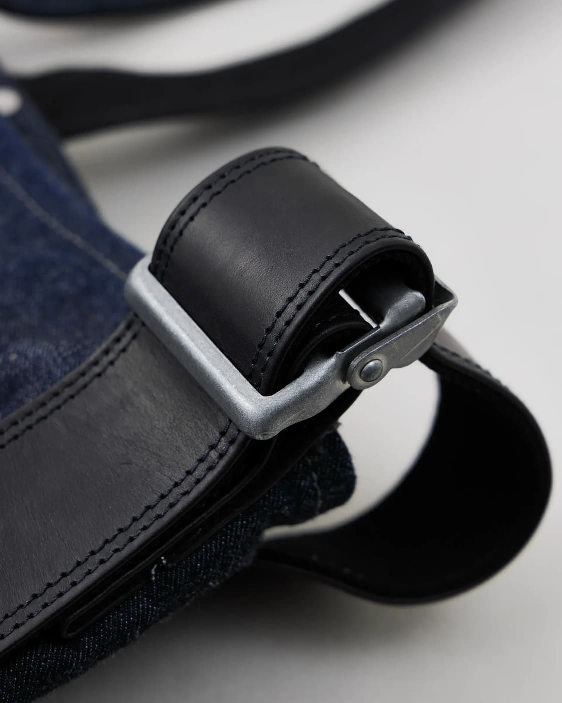 나이스네스 25AW I.LANDS 14OZ 데님 레더스트랩 숄더백 토트백 상품이미지3