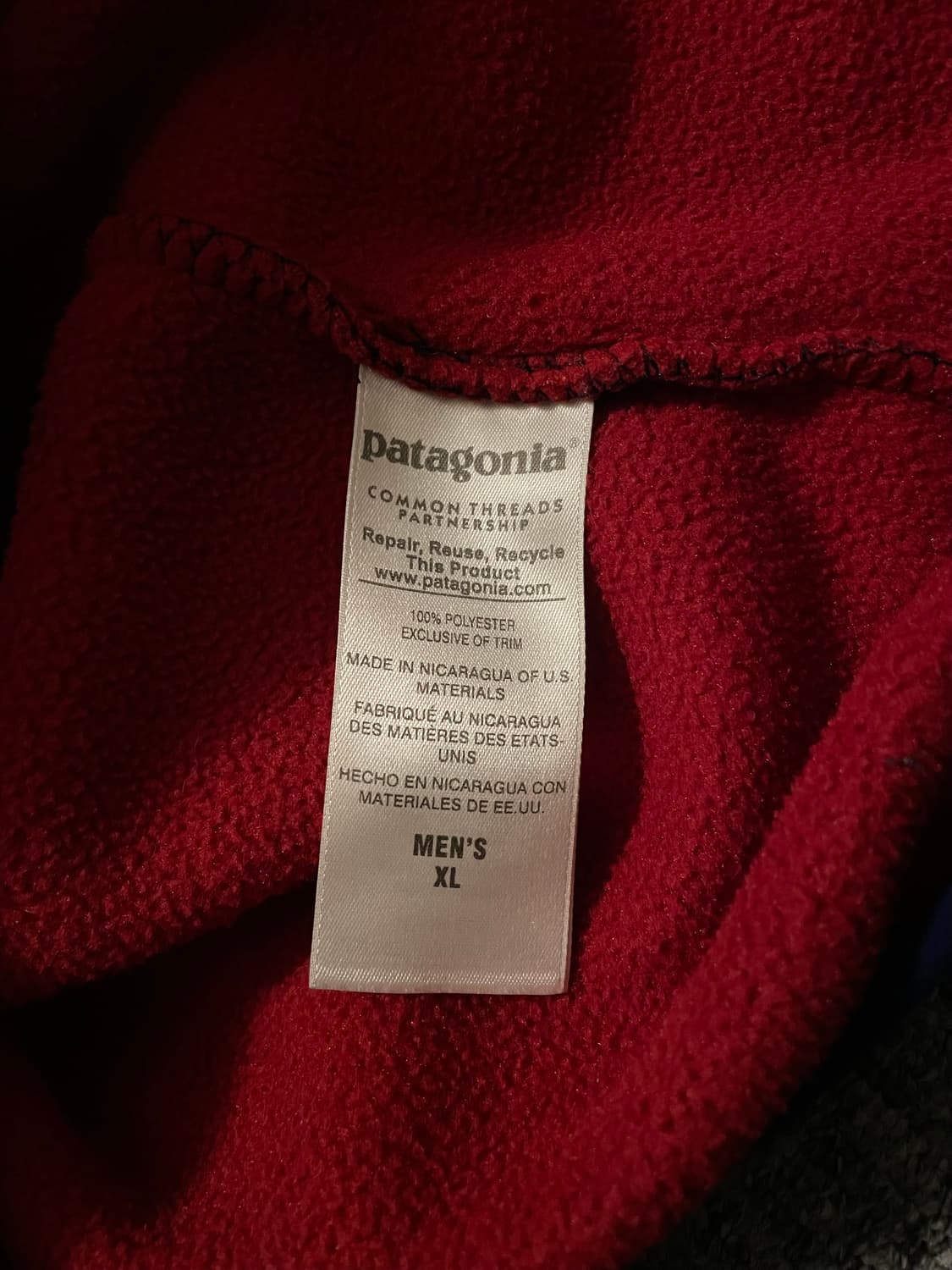 파타고니아 신칠라 레드 네이비 [XL] 상품이미지8