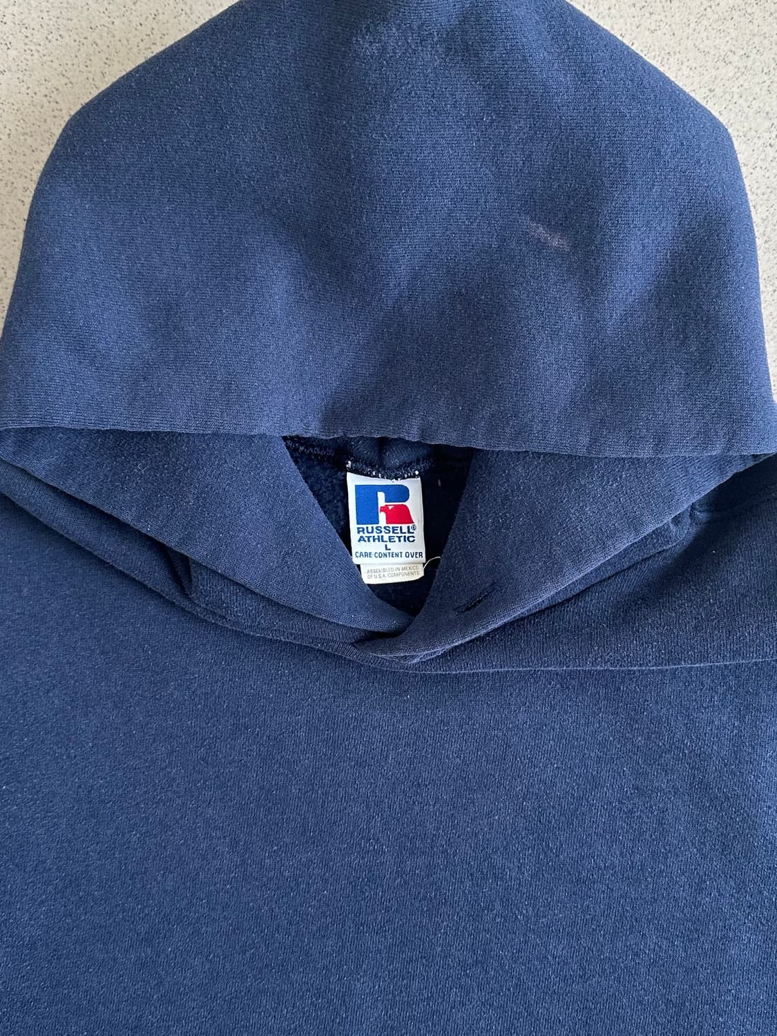 90s 빈티지 러셀 후드 네이비 L 상품이미지7