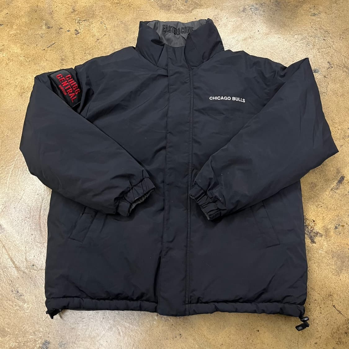 [정품/L] NBA 시카고 불스 블랙 양면 패딩 점퍼 b19 상품이미지2