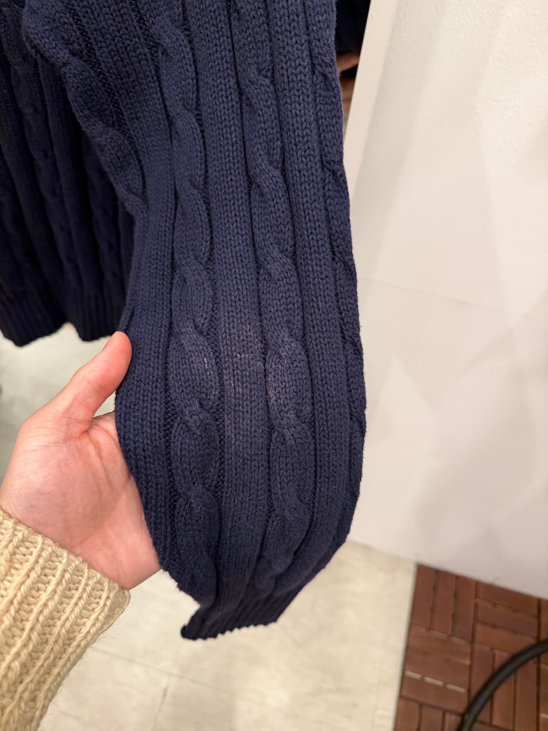 90-00s Polo ralph lauren 테니스 케이블 브이넥 니트 상품이미지6