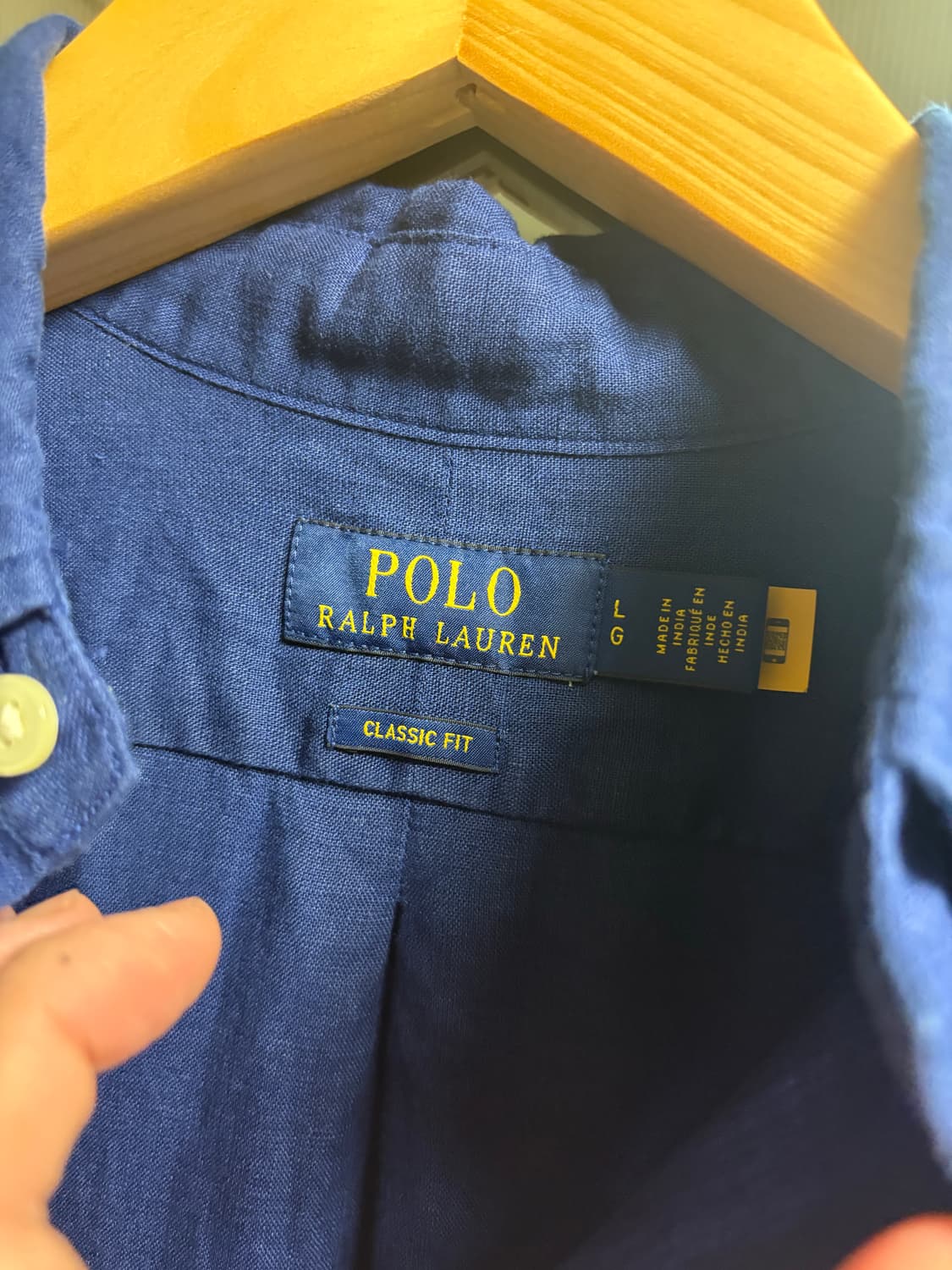 폴로 린넨셔츠 네이비블루 L 상품이미지3