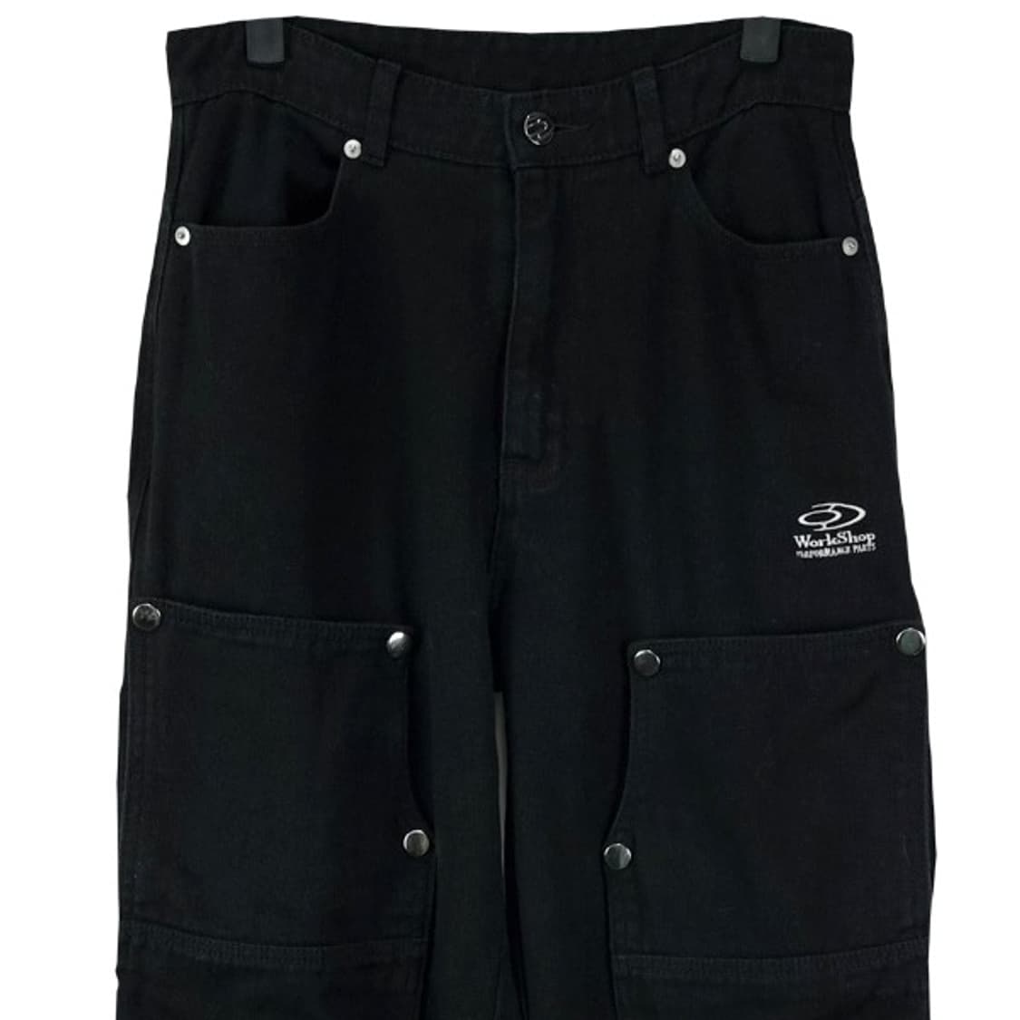 [트래블] 워크샵 와이드 더블니 카펜터 팬츠 블랙 M18361 상품이미지4