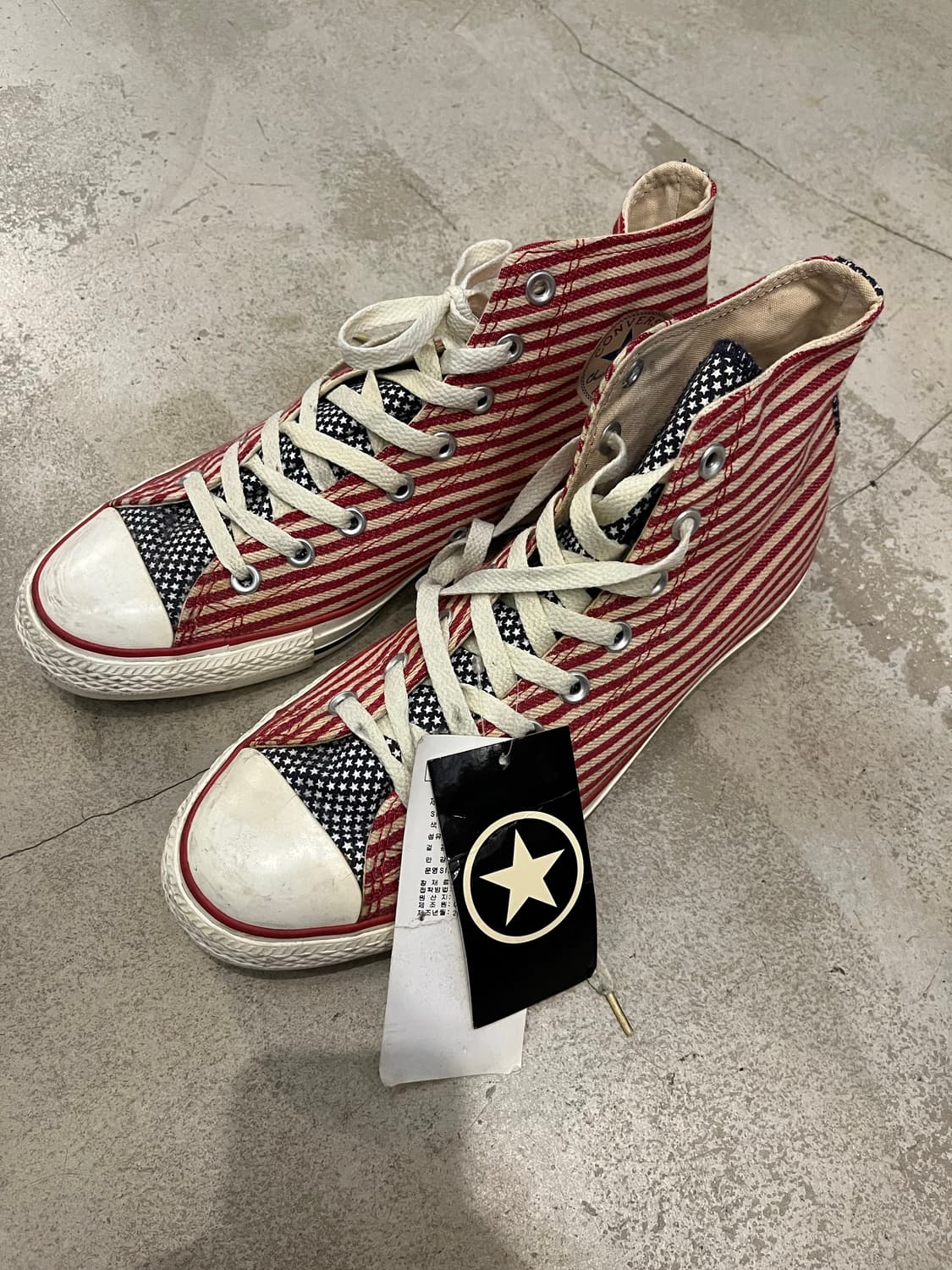 빈티지 컨버스 하이 성조기 패턴 상품이미지1