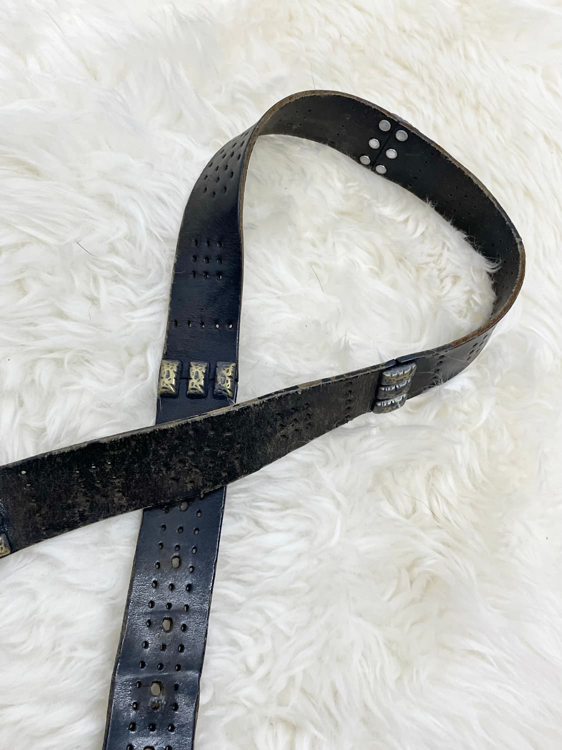 리바이스 리얼레더 빈티지 스터드 펀칭 버클 벨트 상품이미지5