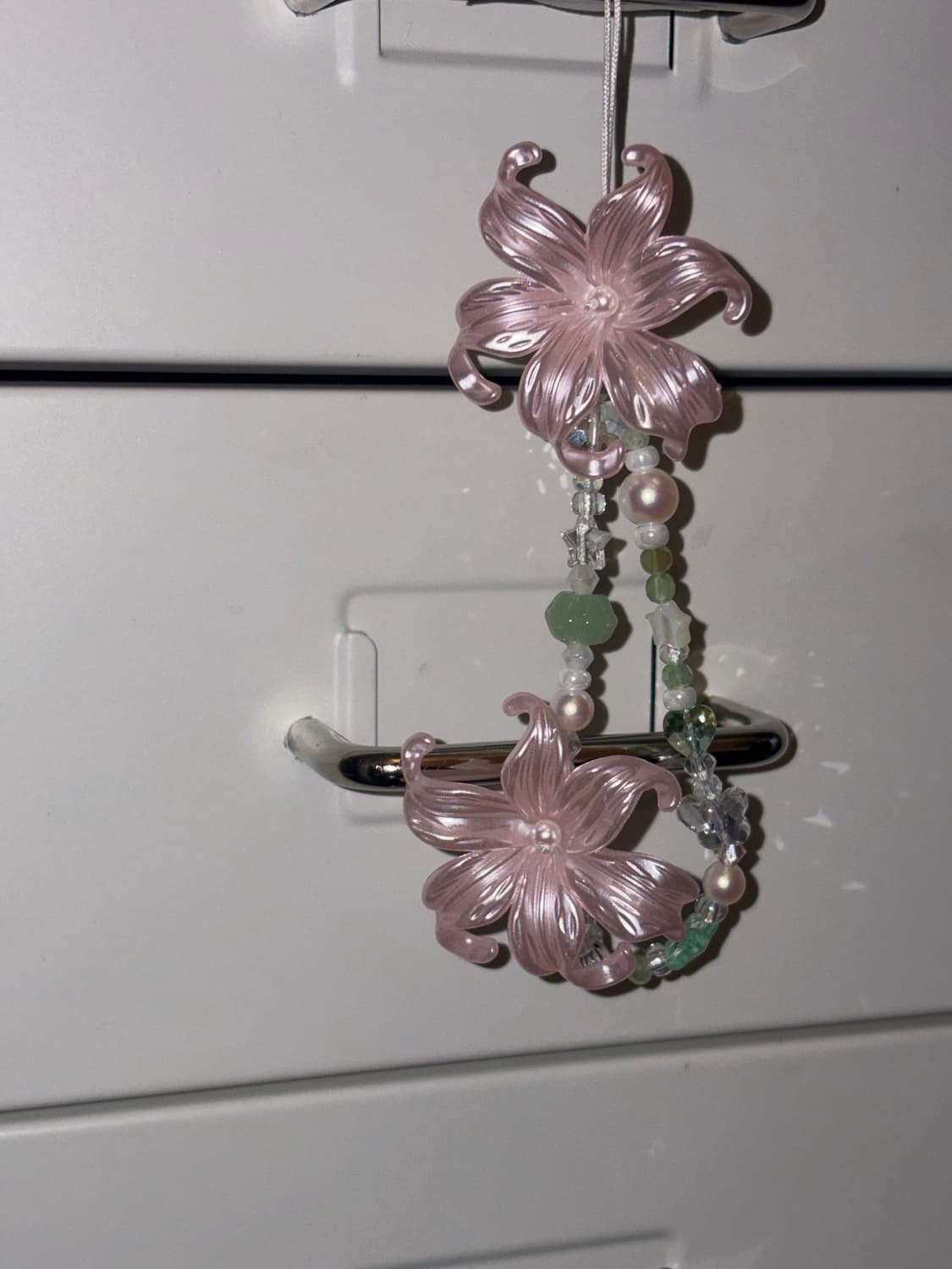 Double Pink lily keyring. handmade 상품이미지3