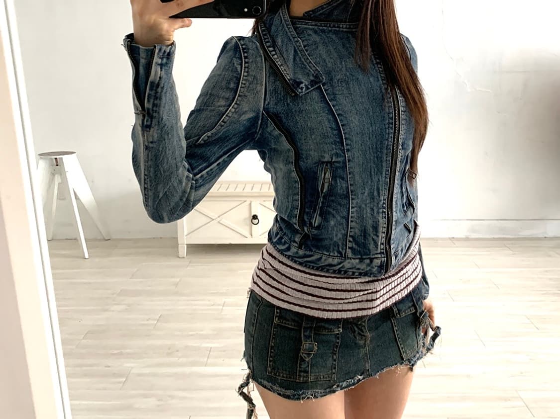 Y2k Pocket detail short denim skirt 상품이미지6