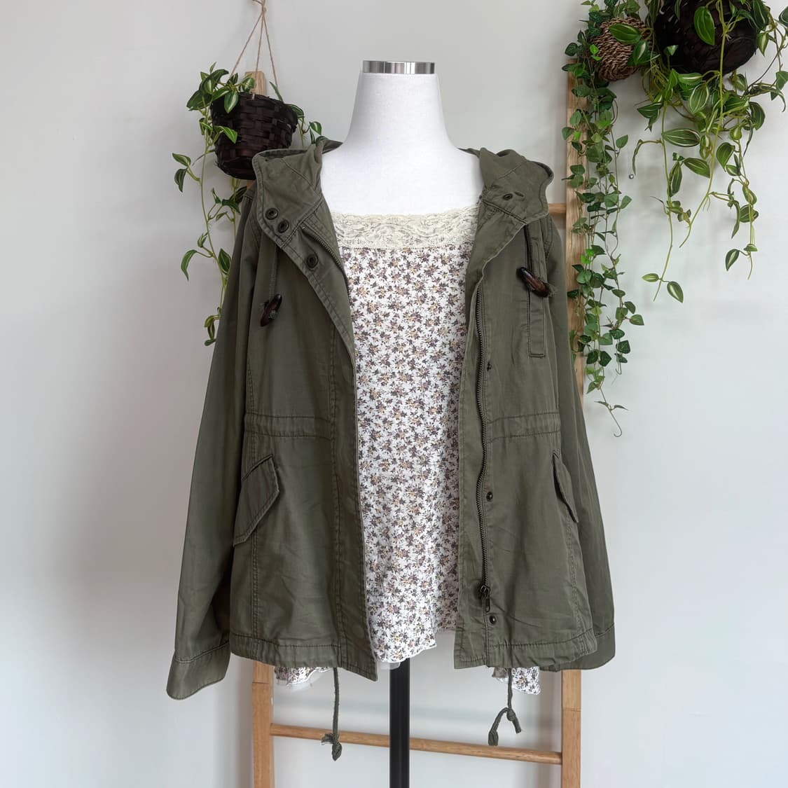 JPN/ 모리걸카키야상 숏야상 아방핏야상 모리룩야상 토글야상 카키야상  상품이미지2