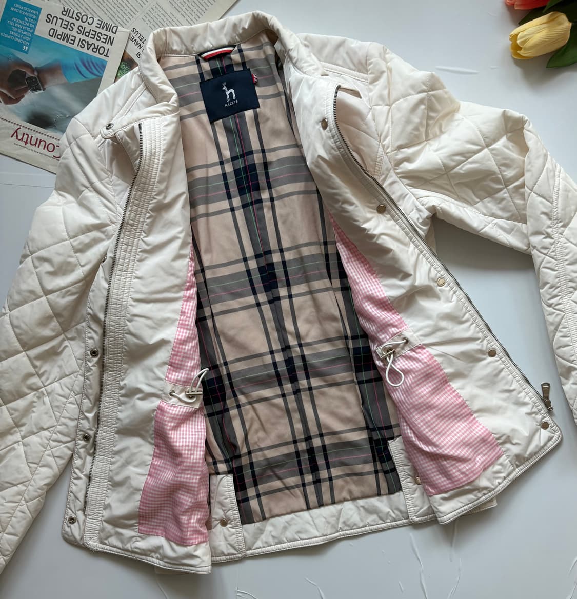 Hazzy 헤지스 아이보리 퀄팅 자켓 상품이미지4