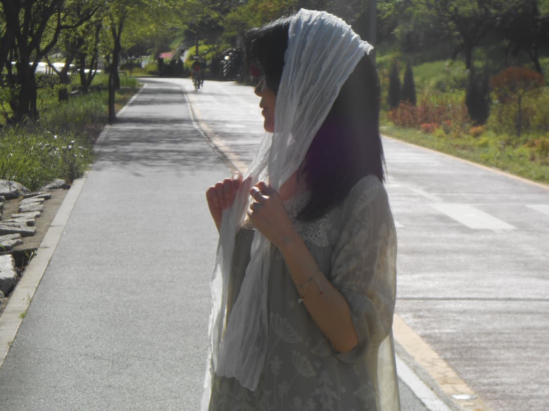 Cloudy White Scarf 상품이미지8