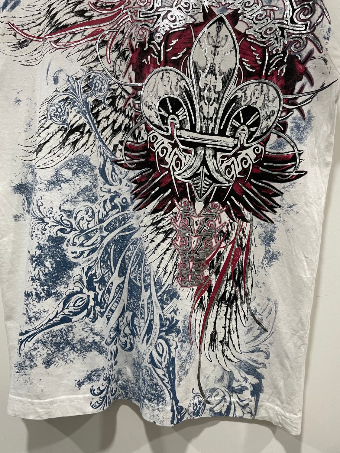 Konflic 콘플릭 Y2K 펑크 빅 프린팅 반팔티셔츠 상품이미지7