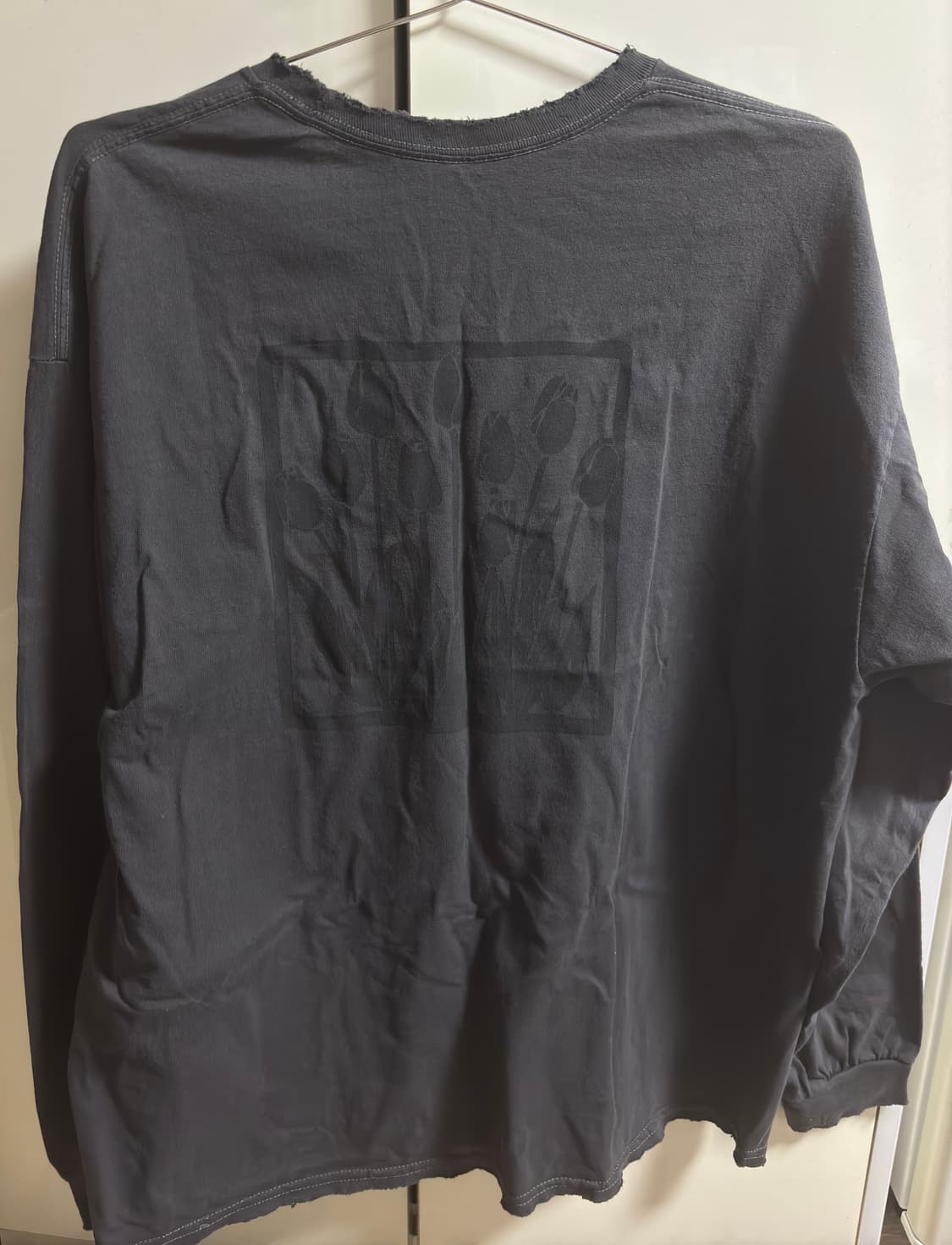 Ancellm 다이드 플라워 데미지 롱슬리브 상품이미지2