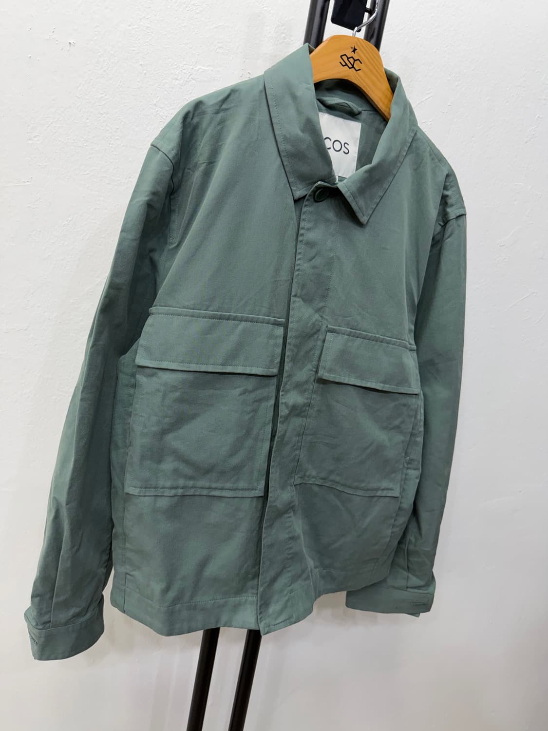 정품) COS 코스 남성 오버핏 포켓 자켓 그린 S 상품이미지2