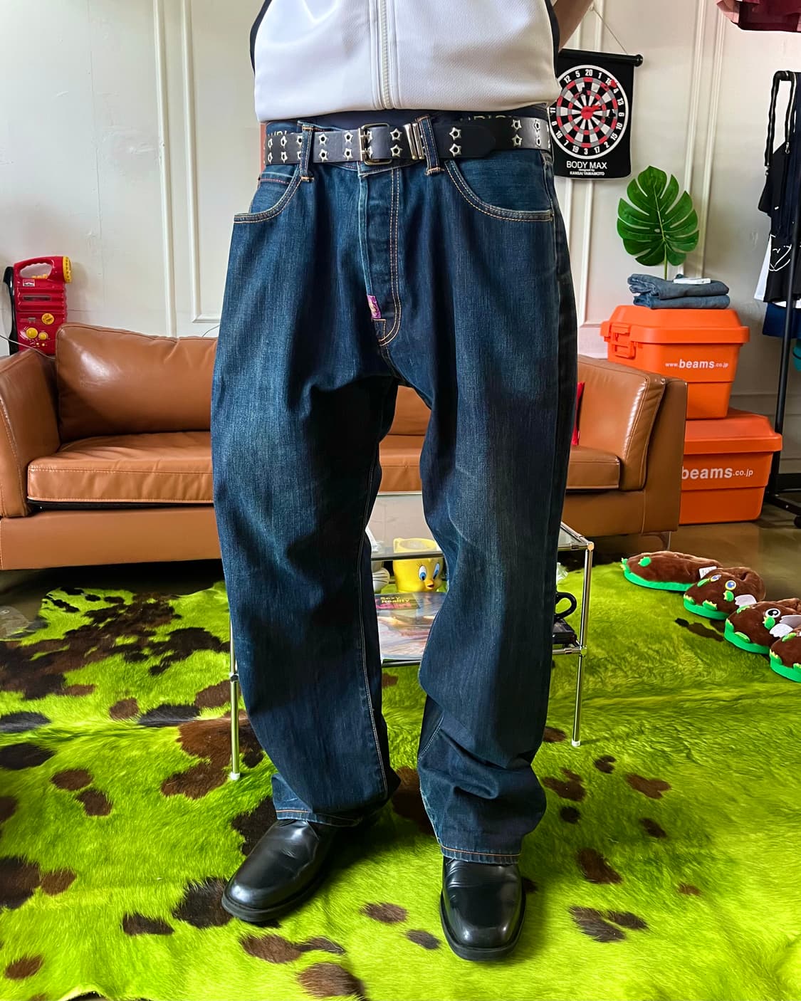 90s Christian Audigier Embroidery Denim 상품이미지2