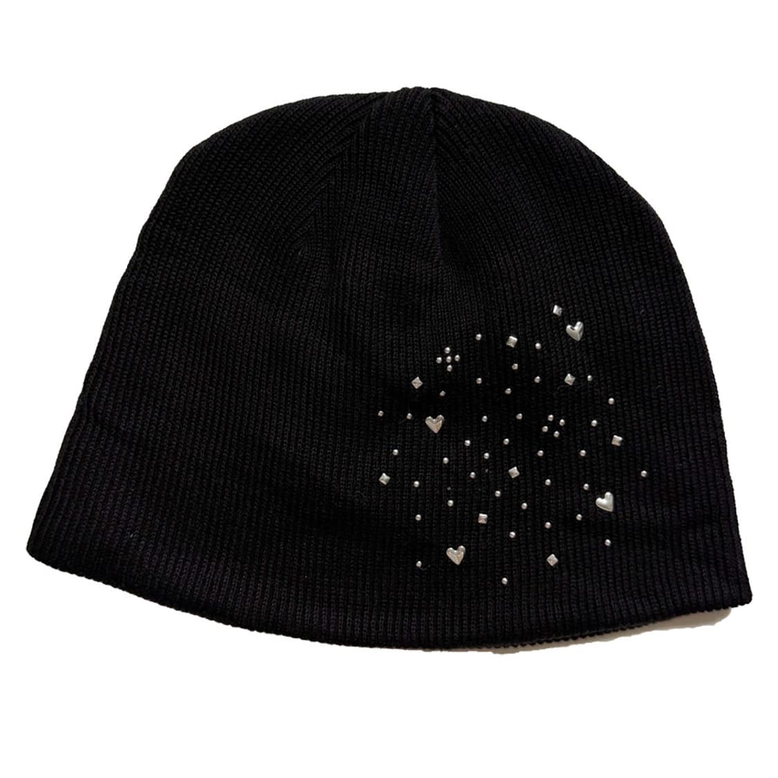 새상품 여자 하트 큐빅 비니 (블랙) 상품이미지1