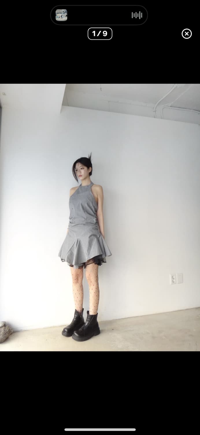 Halter feminine mini ops / grey 상품이미지1