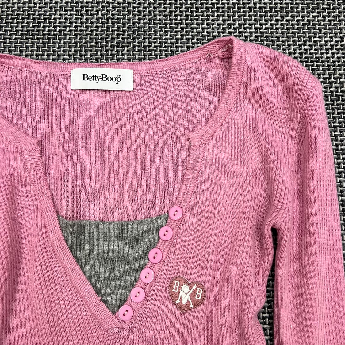 베티붑 레이어드 핑크 롱슬리브 상품이미지3