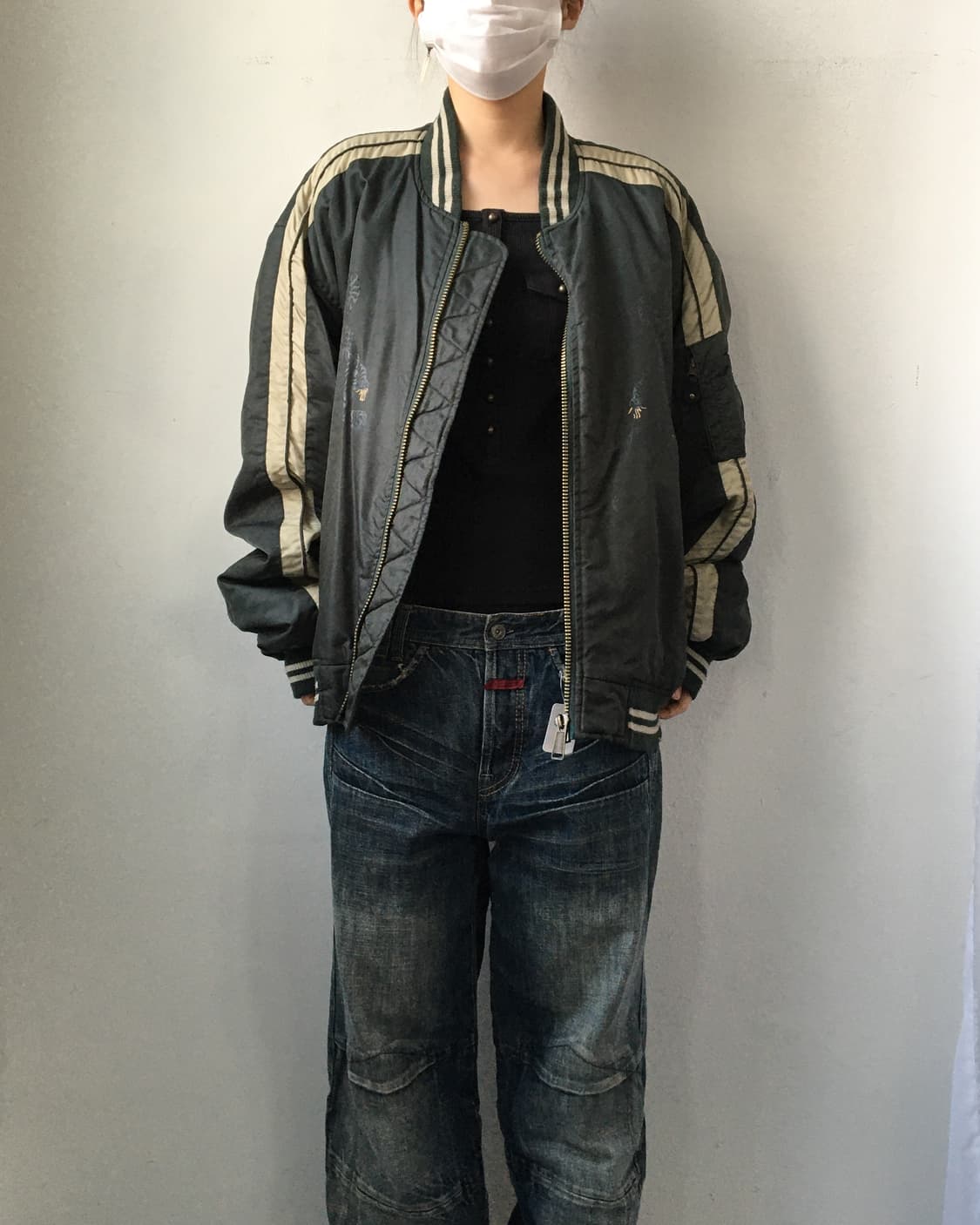 Oriental printing point bomber jacket 상품이미지7