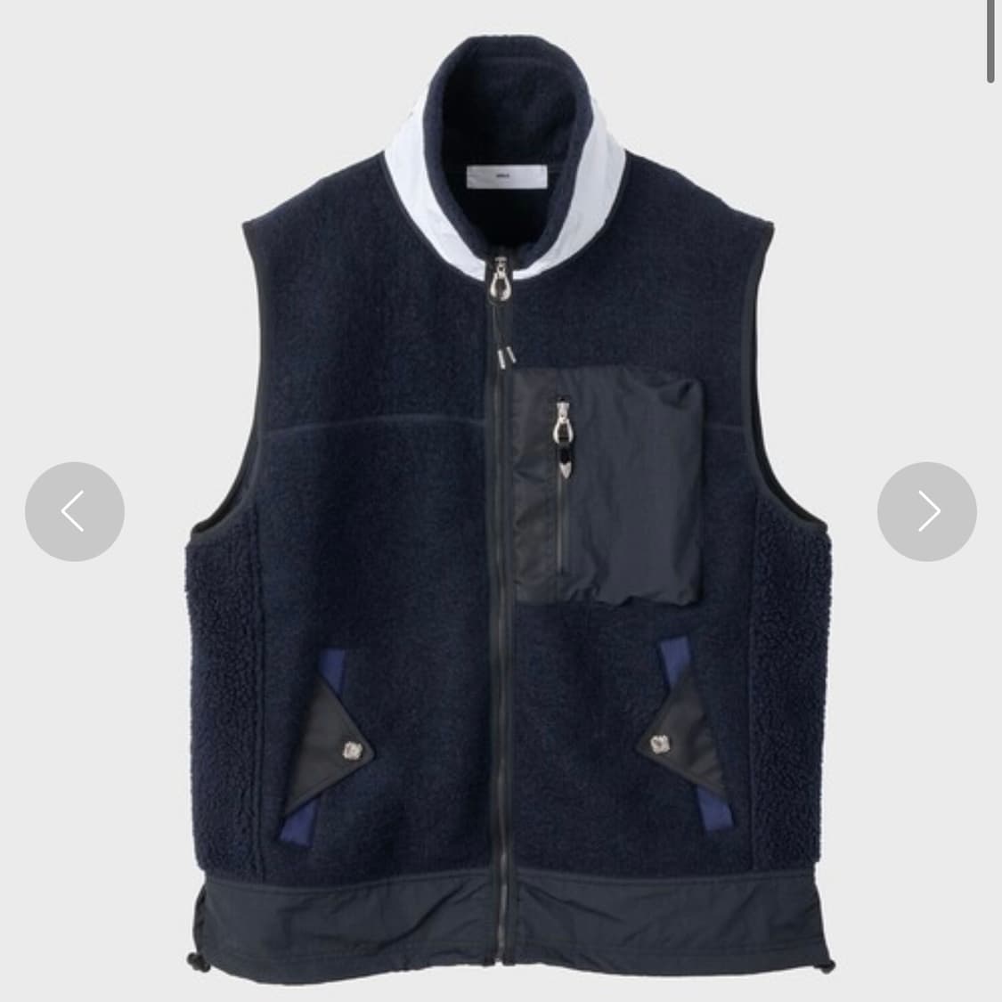 24aw 토가 비릴리스 네이비 울 저지 베스트46 상품이미지1