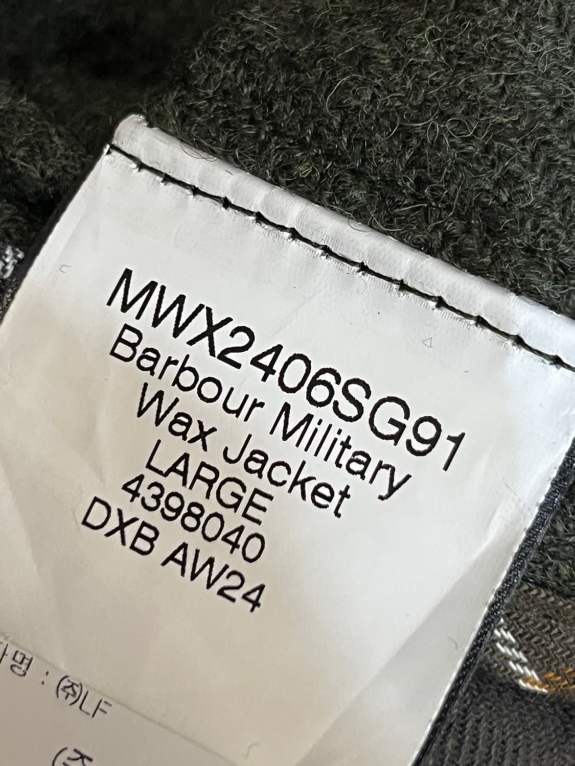 바버 x 토키토 밀리터리 왁스 자켓 상품이미지9