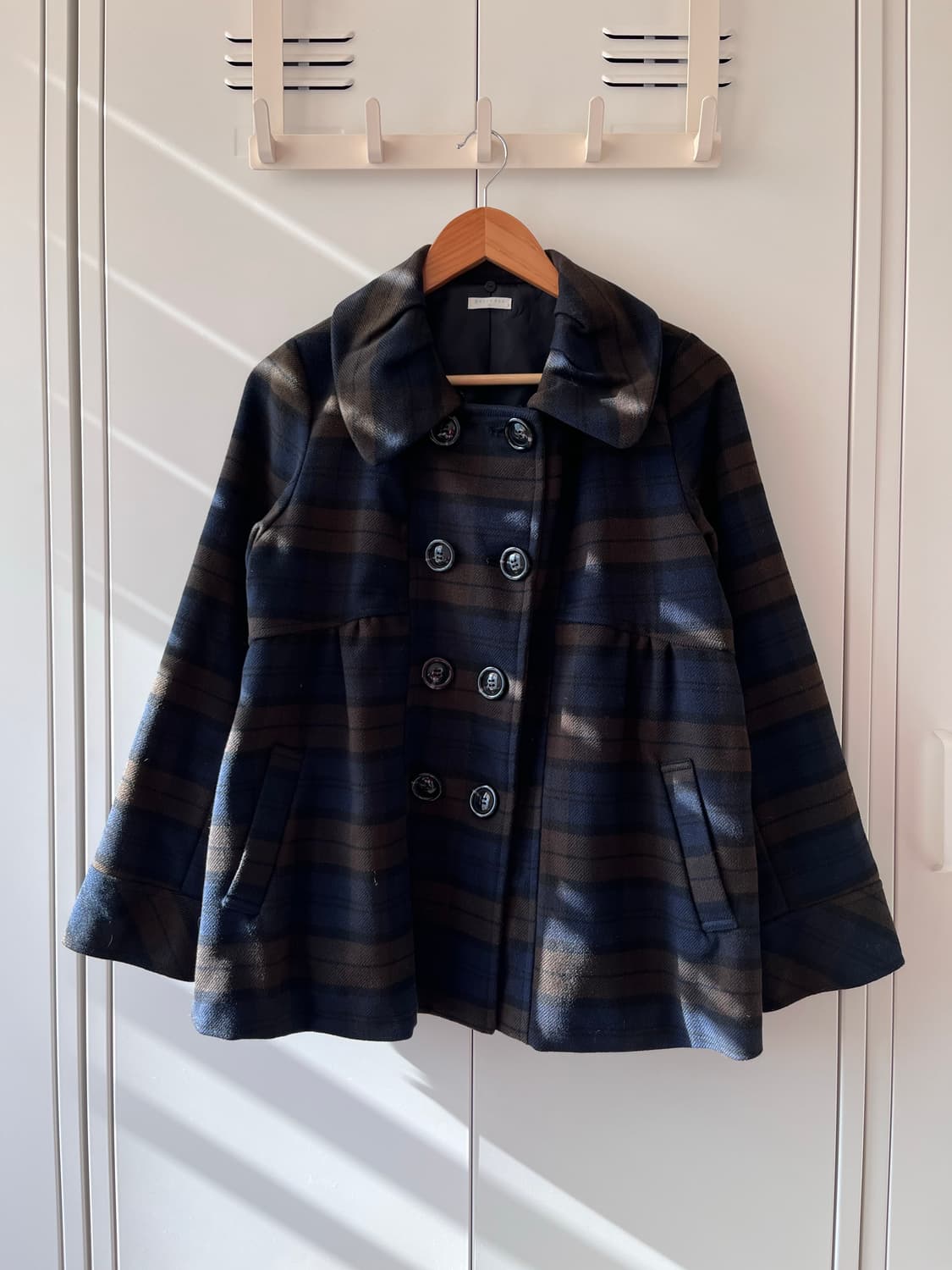 Persodea 더블 버튼 체크 피코트  상품이미지2