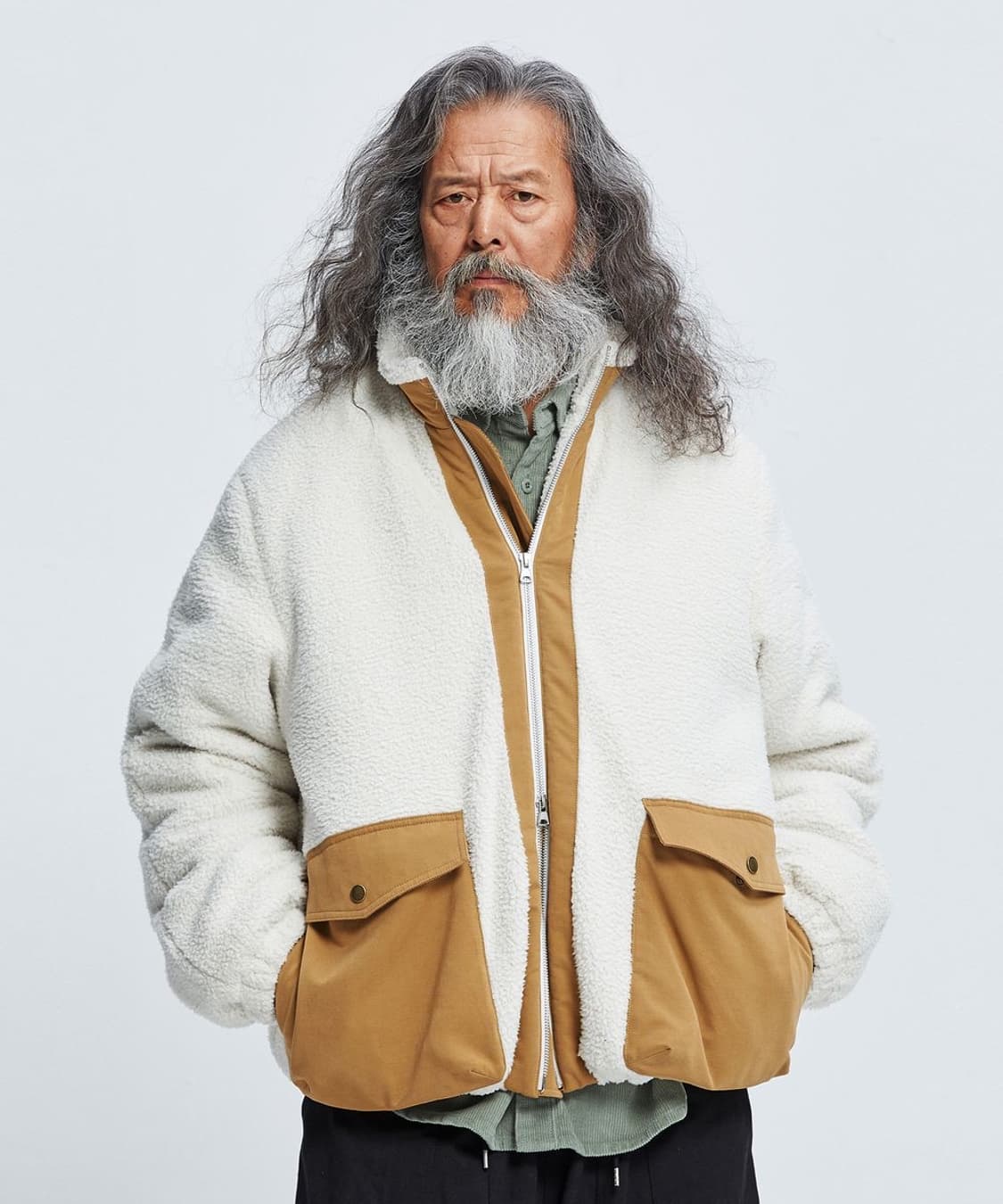 프리즘웍스 후리스 플리스 그리즐리 뽀글이 자켓 M 상품이미지3