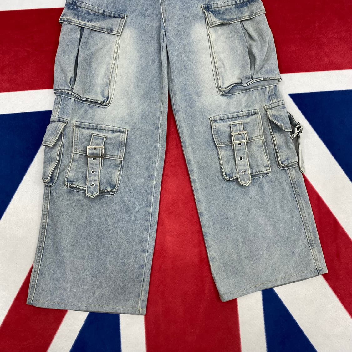 멀티포켓 와이드 카고바지 여성 L 상품이미지3