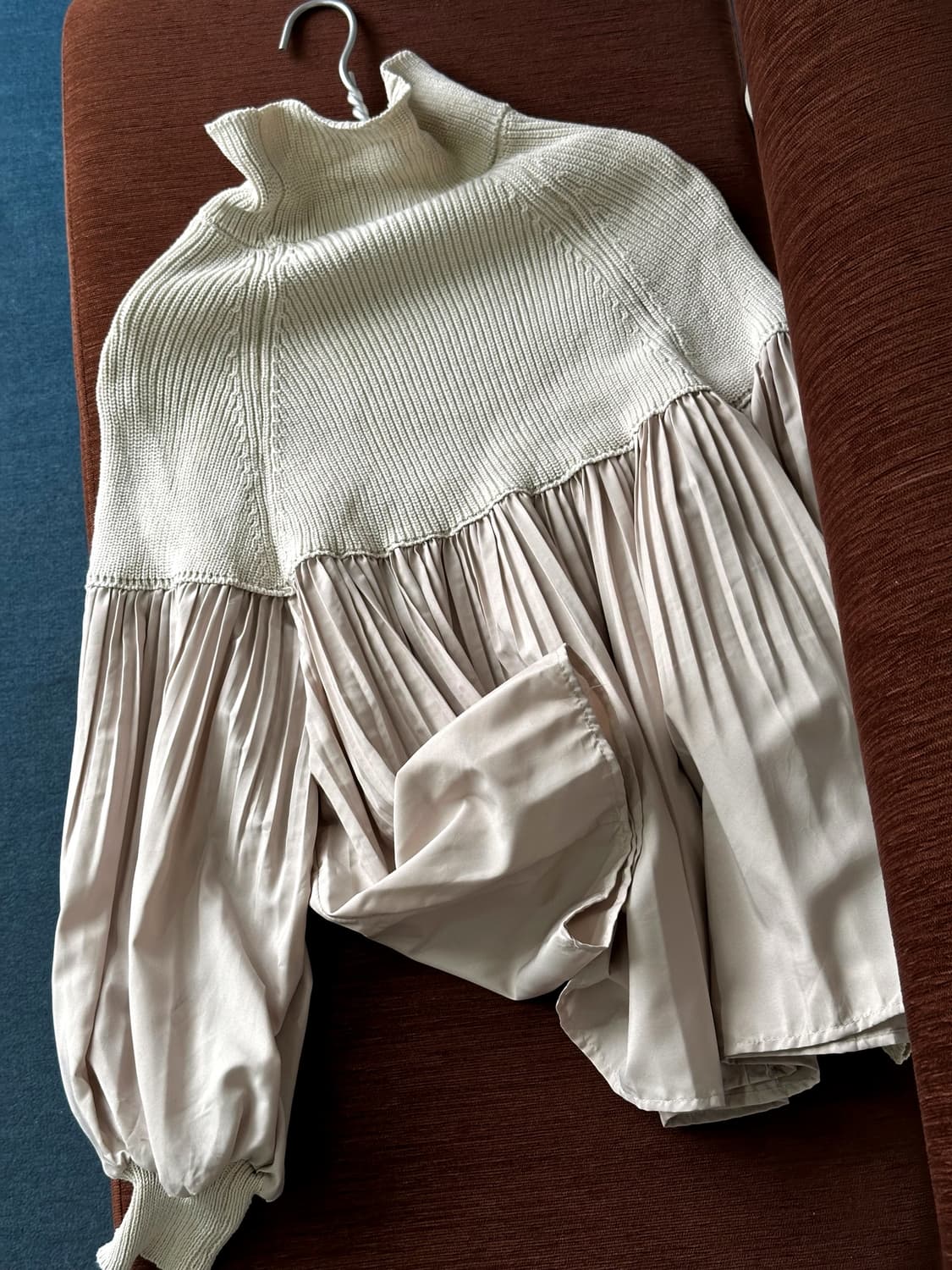 Panel design rib knit top 상품이미지2