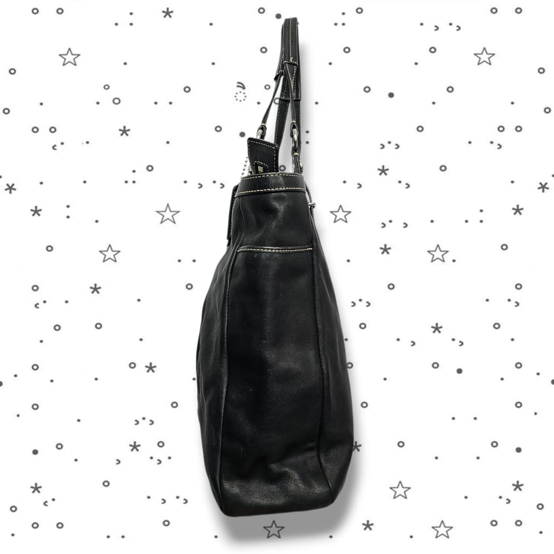 COACH 코치 햄튼 라구나 블랙 레더 토트백 상품이미지3