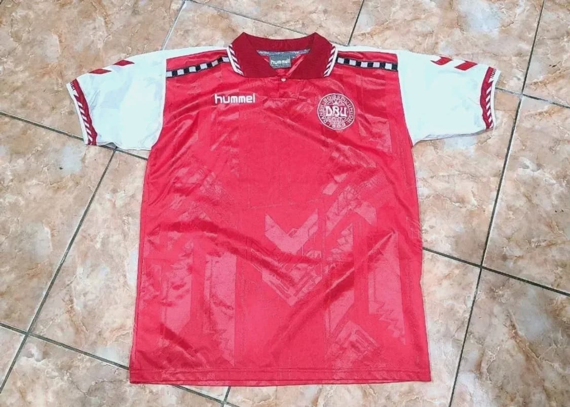 Hummel 96 98 덴마크 🇩🇰  축구 국대 올드레플 축구져지 상품이미지1