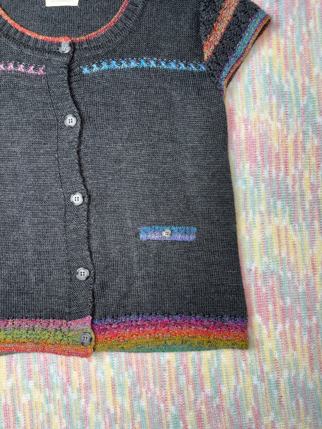 그레이 반소매 니트 상품이미지7