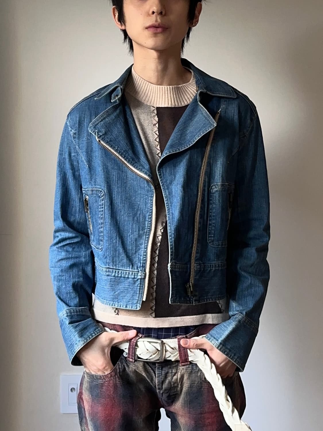 Chavarié 더블 디테일 데님 자켓 상품이미지1