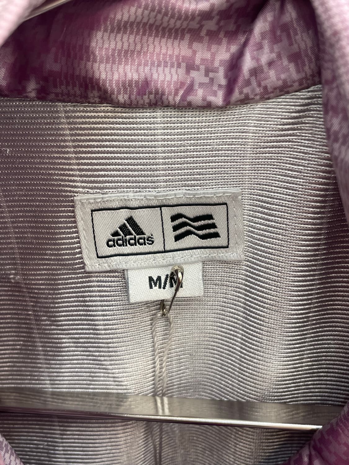 00‘s adidas check shirring jacket 상품이미지3