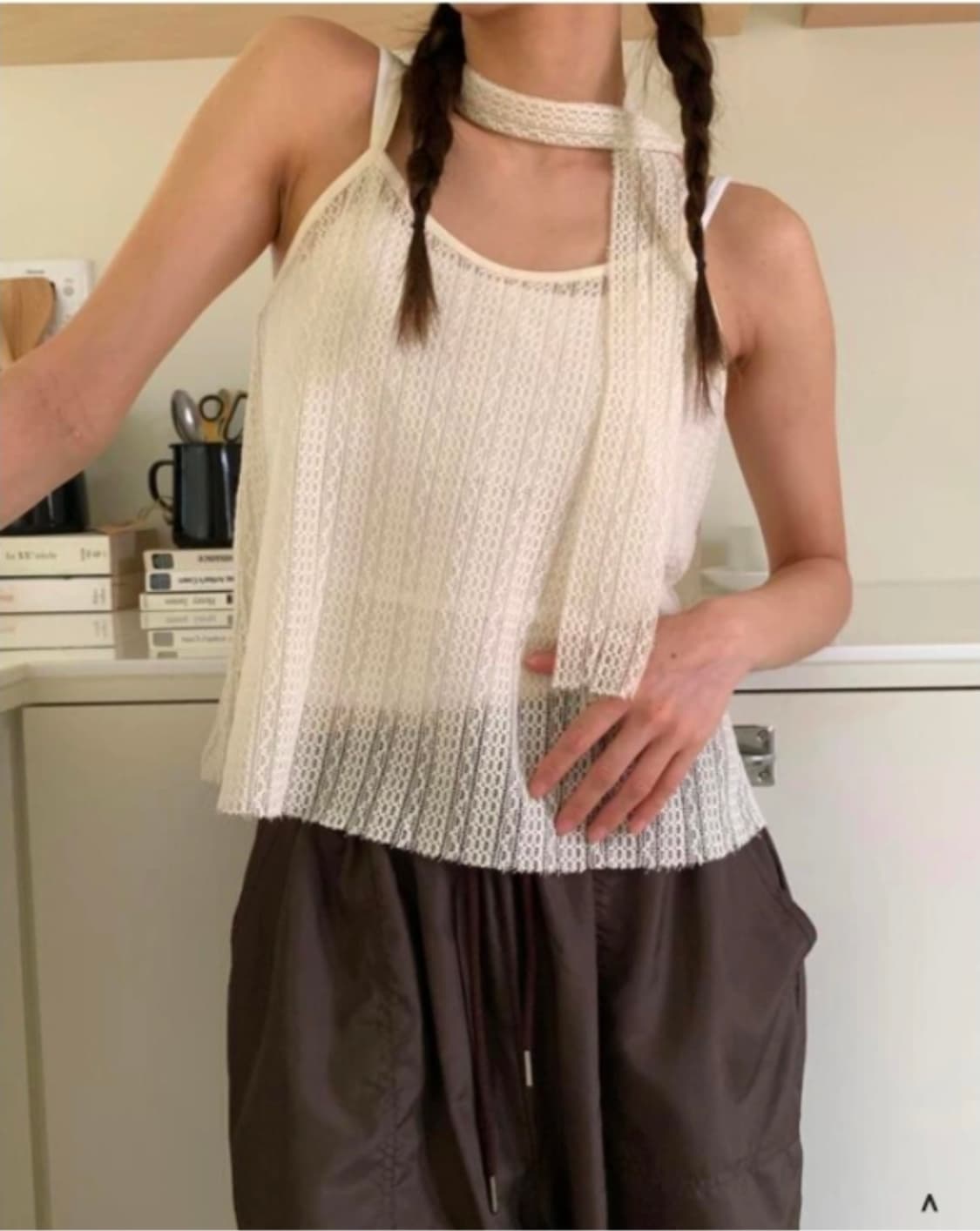 레이스 스카프 나시 세트 상품이미지1