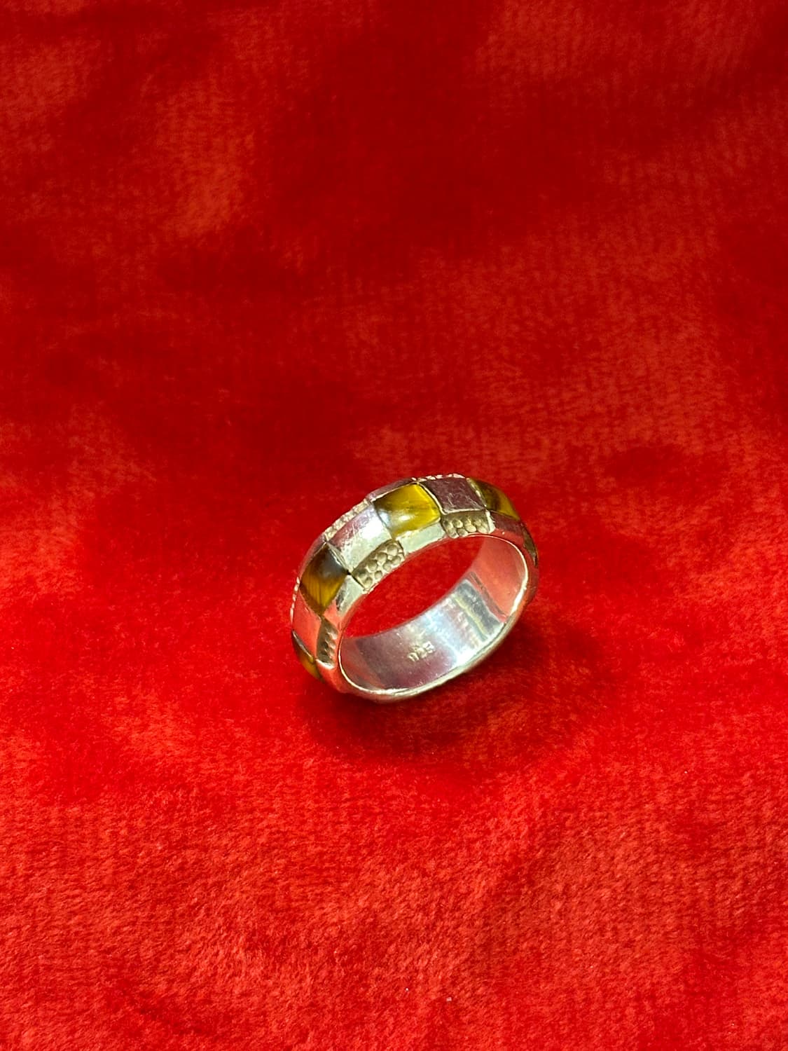 Vintage tiger-eyes checkboard 925silver 상품이미지2