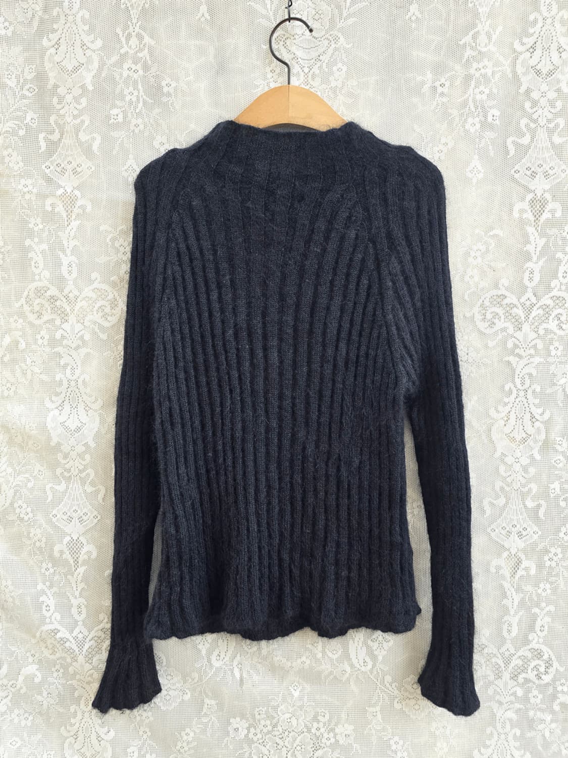 모헤어 실크 원단 골지 니트 (made in japan) 상품이미지4