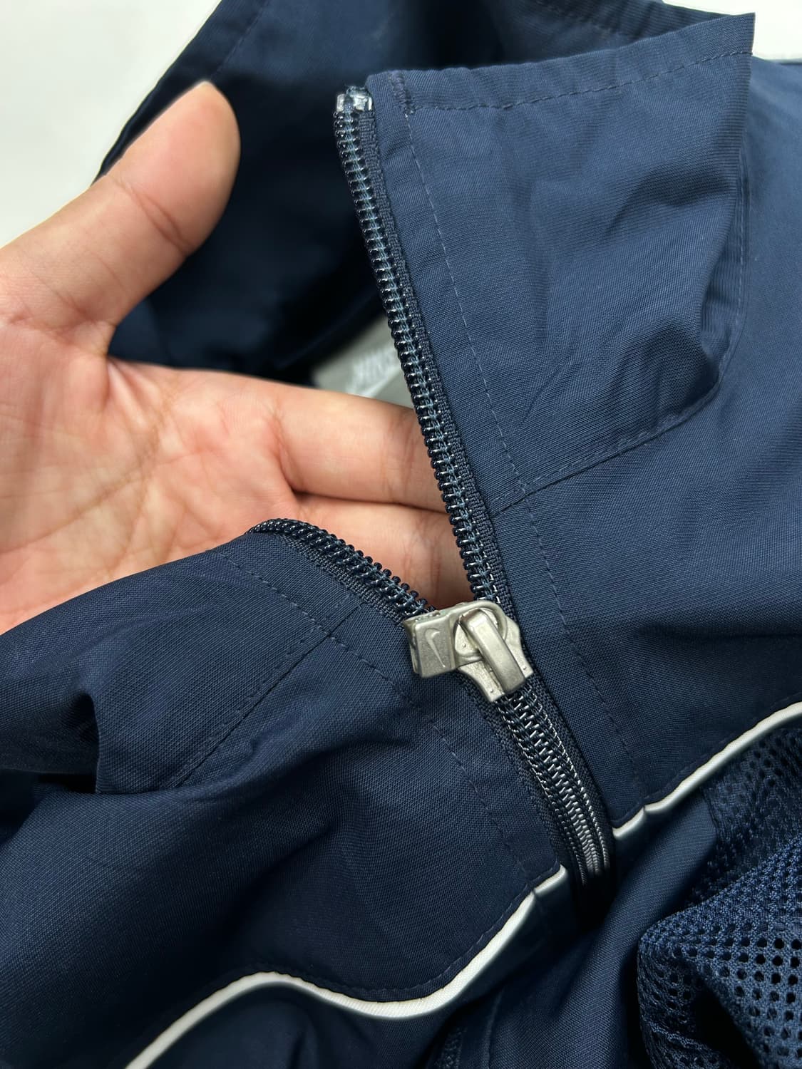 나이키 네이비 화이트 파이핑 바람막이 M 상품이미지7