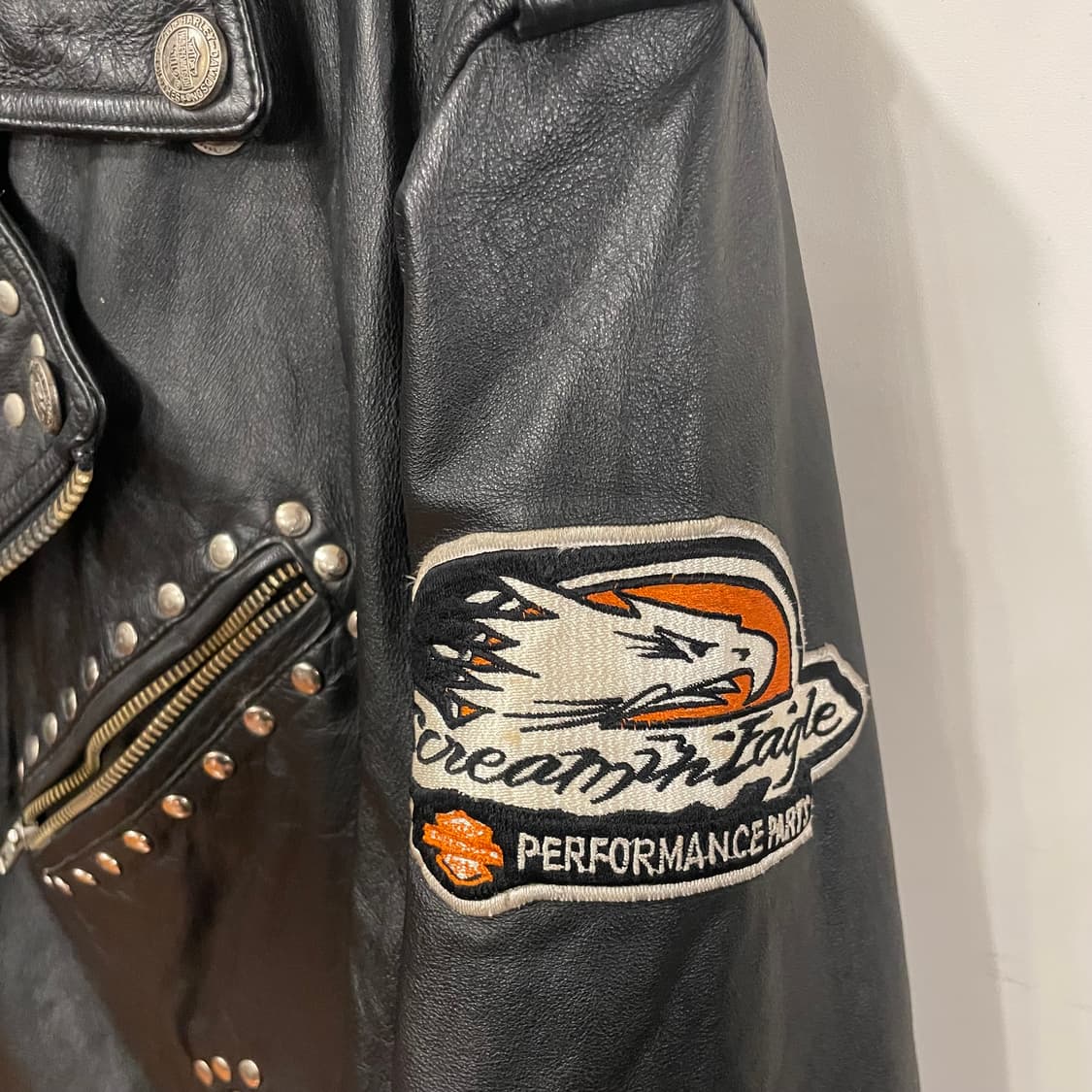 할리데이비슨 스터드 레더바이커 자켓 상품이미지2